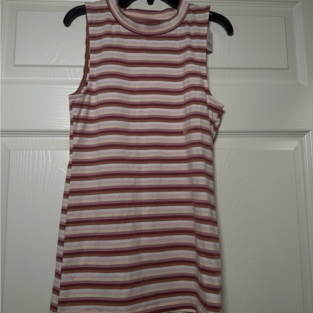 LOFT Pink and White Striped Camisole NWT